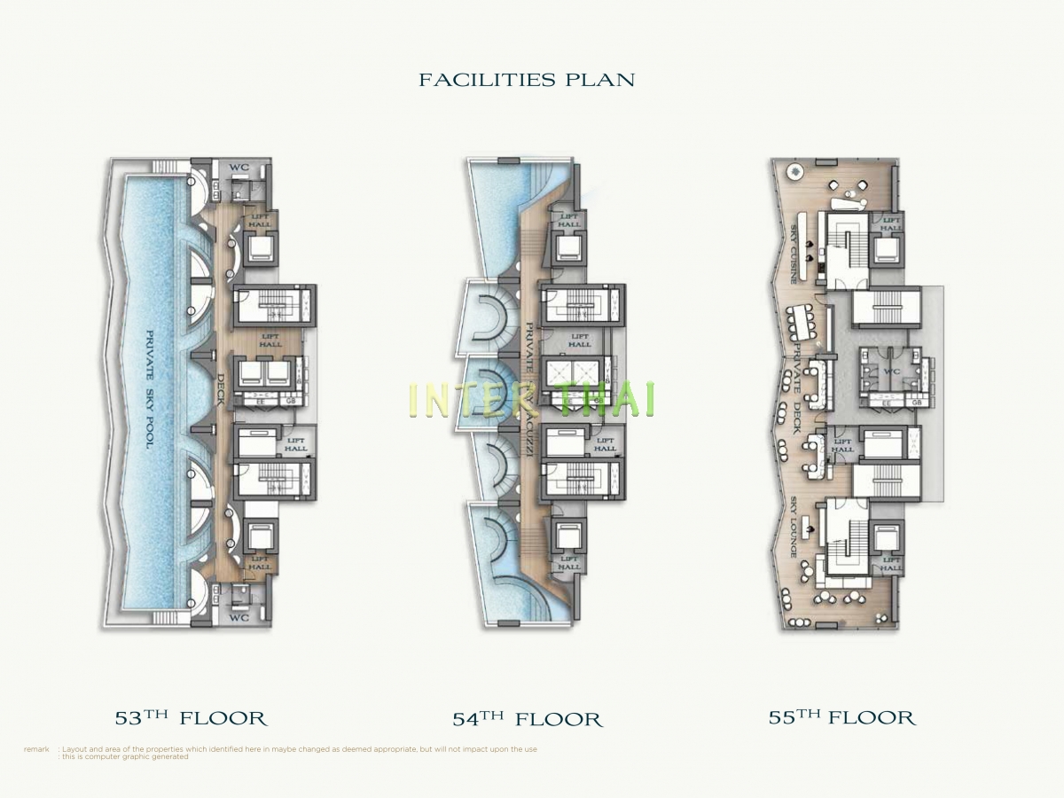 Arom Wongamat Condo - floor plans-676-3