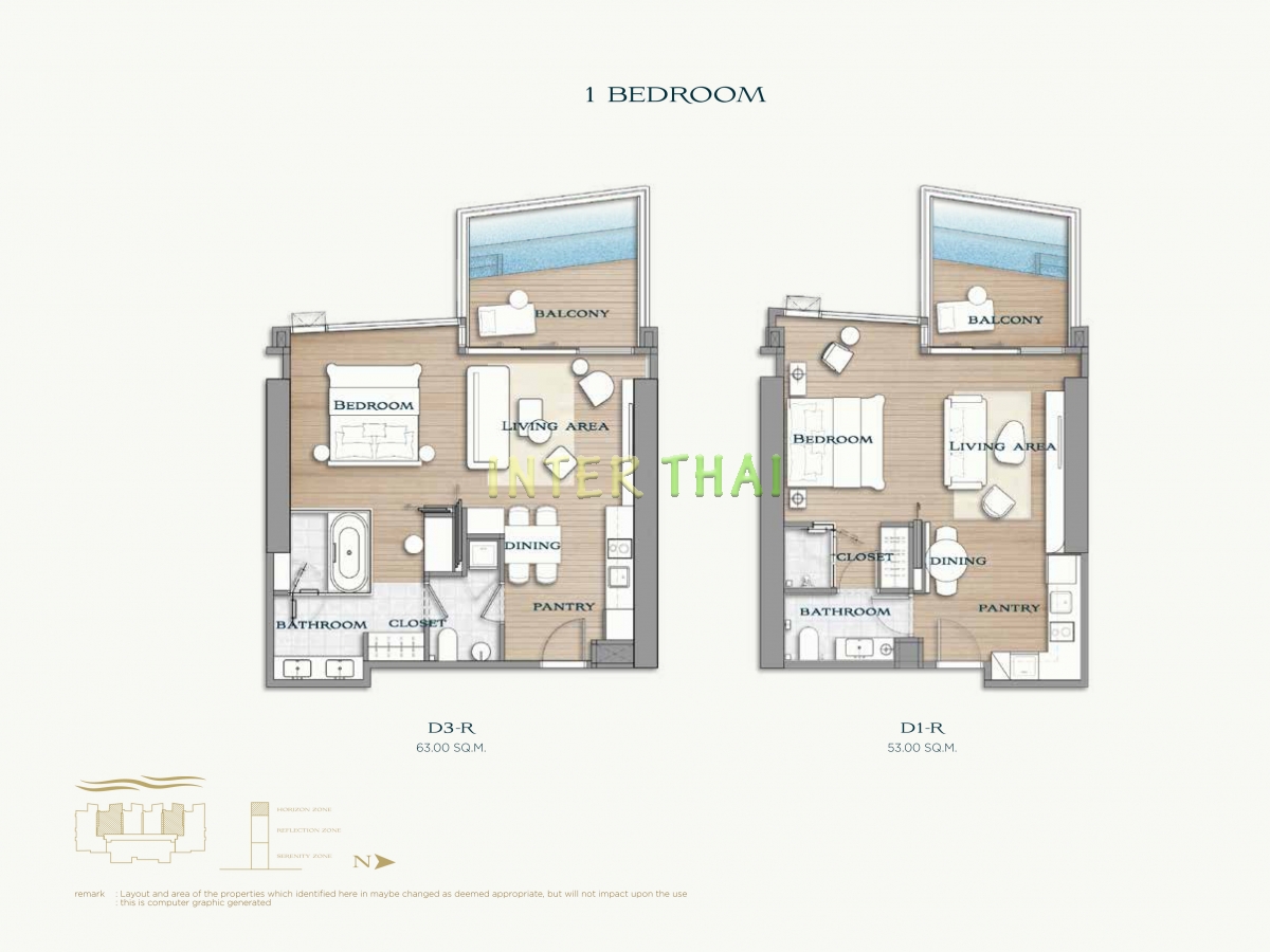 Arom Wongamat Condo - apartment plans-677-10