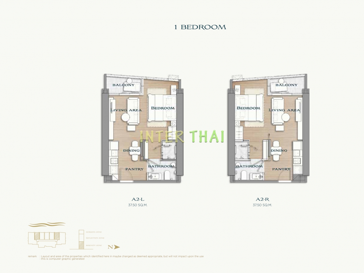 Arom Wongamat Condo - планировки апартаментов-677-2