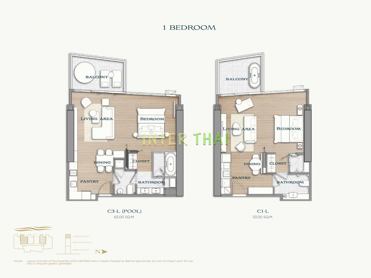 Arom Wongamat Condo - apartment plans-677-7