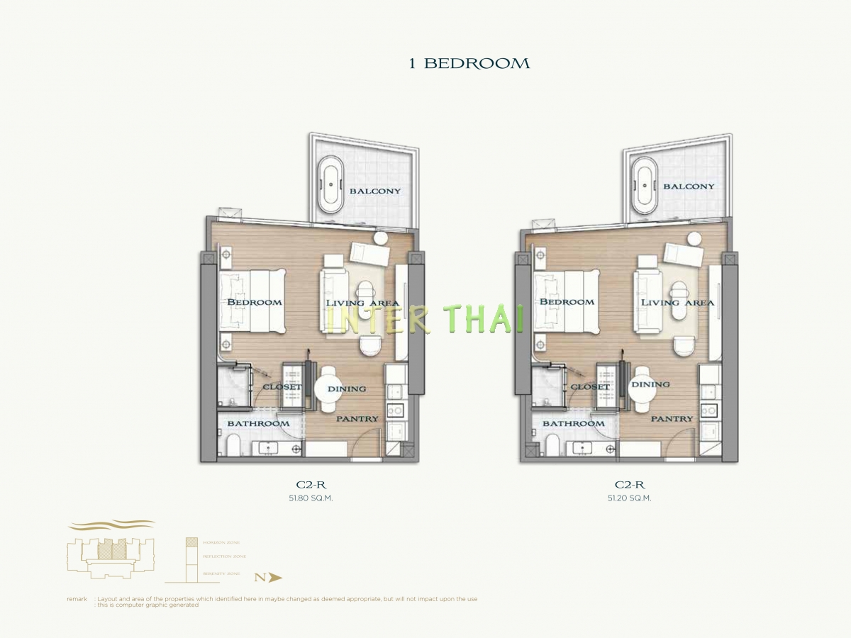 Arom Wongamat Condo - apartment plans-677-8