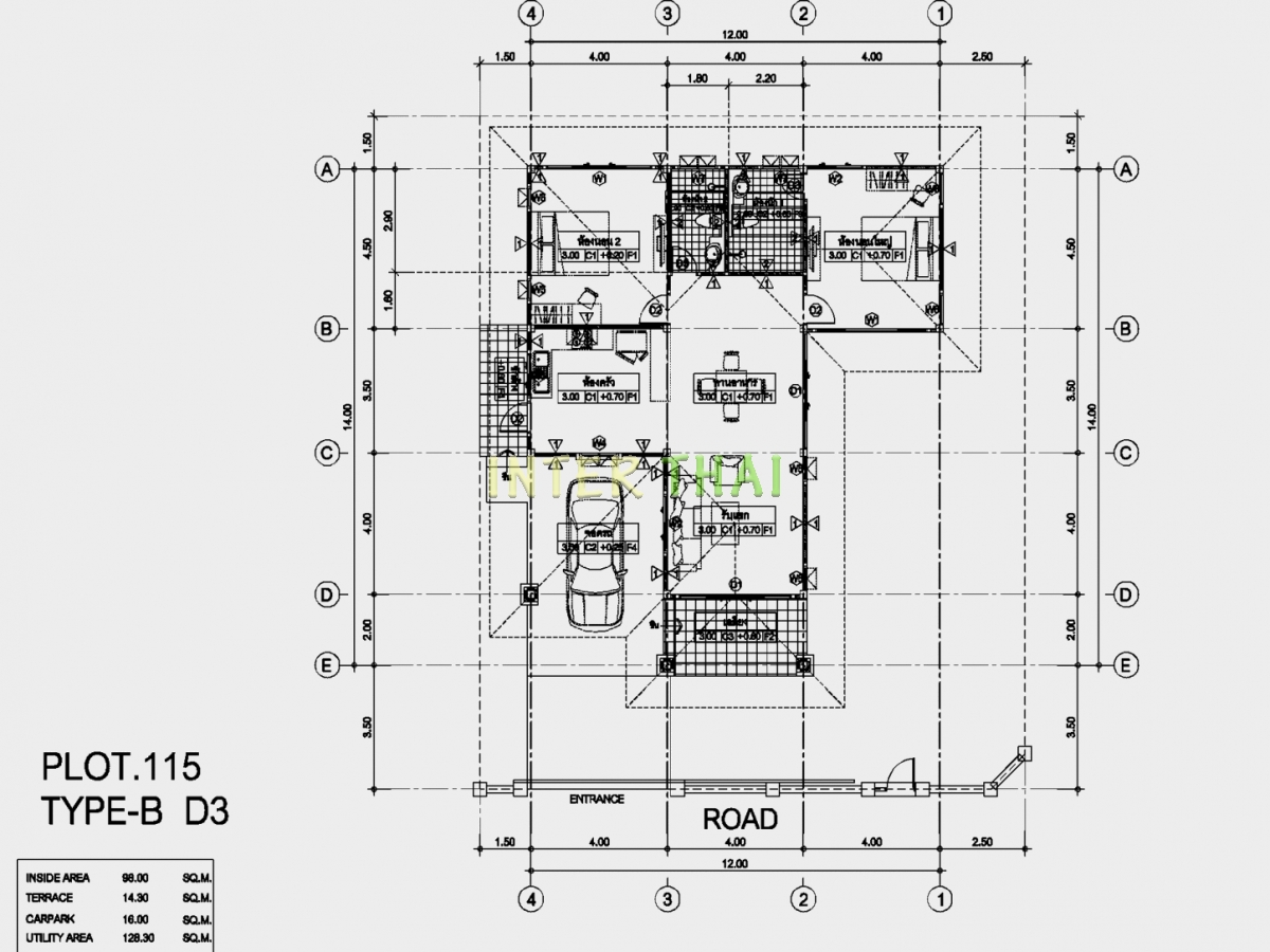 บ้านดุสิต พัทยา - 1-storey house 128 sqm, land plot 440-750 sqm, 2 bedroom, 2 bathroom-83-7