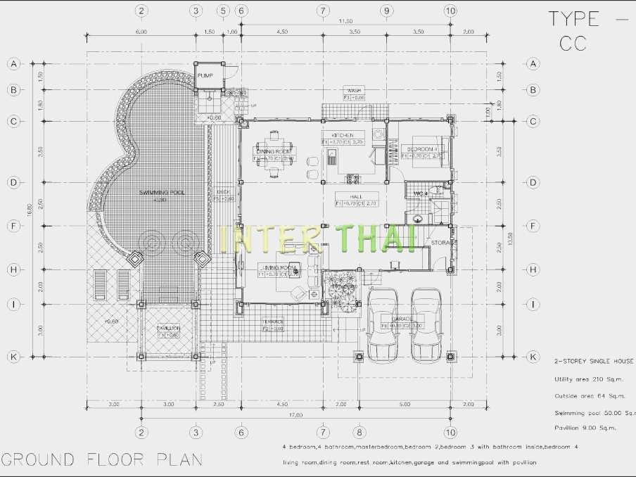 Baan Dusit Pattaya - 2-storey house 283 sqm, land plot 440-750 sqm, 4 bedroom, 4 bathroom, pool 50 sqm-84-5