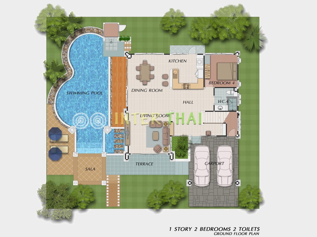 Baan Dusit Pattaya - 2-storey house 283 sqm, land plot 440-750 sqm, 4 bedroom, 4 bathroom, pool 50 sqm-84-7