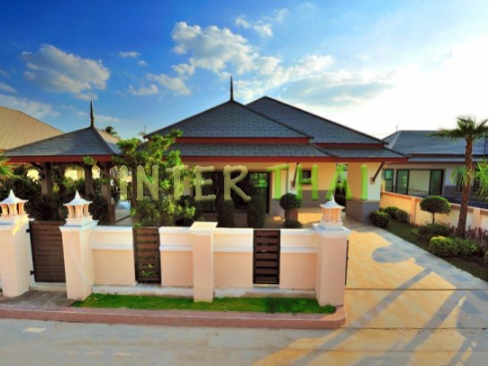 Baan Dusit Pattaya - 1-storey house 233 sqm, land plot 440-750 sqm, 3 bedroom, 2 bathroom, pool 50 sqm-85-1