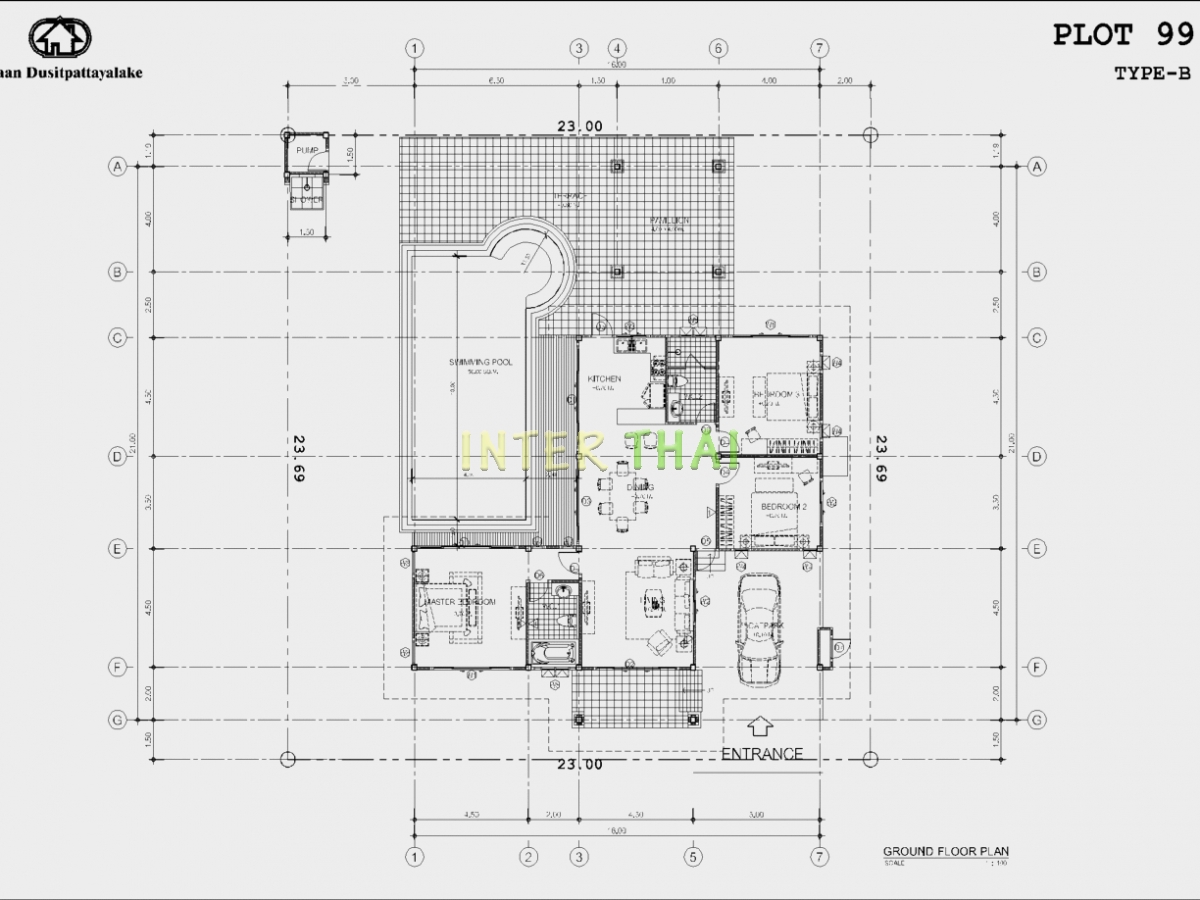 Baan Dusit Pattaya - 1-storey house 191 sqm, land plot 440-750 sqm, 3 bedroom, 2 bathroom, pool 35 sqm-86-10