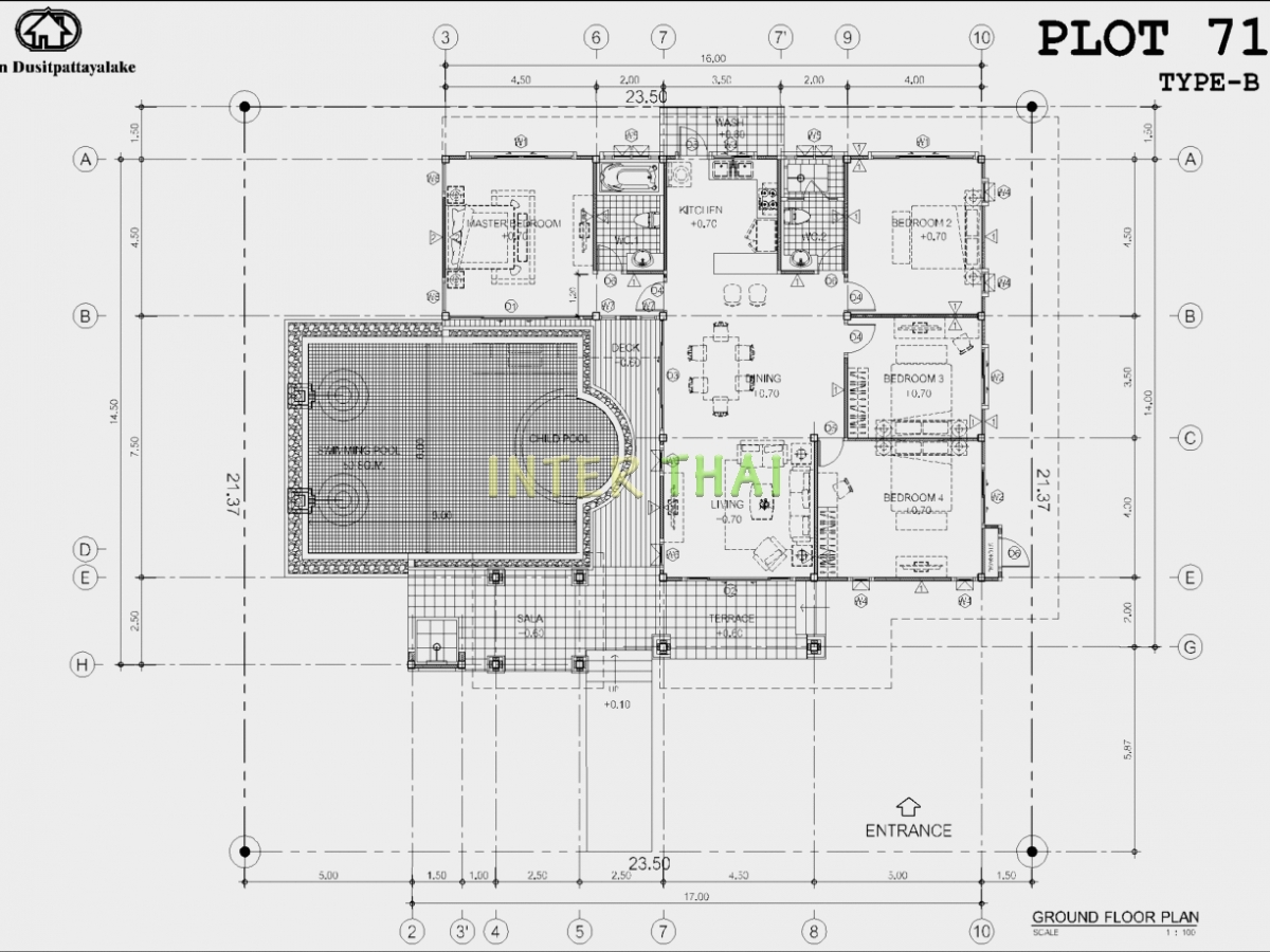 Baan Dusit Pattaya - 1-storey house 191 sqm, land plot 440-750 sqm, 3 bedroom, 2 bathroom, pool 35 sqm-86-9