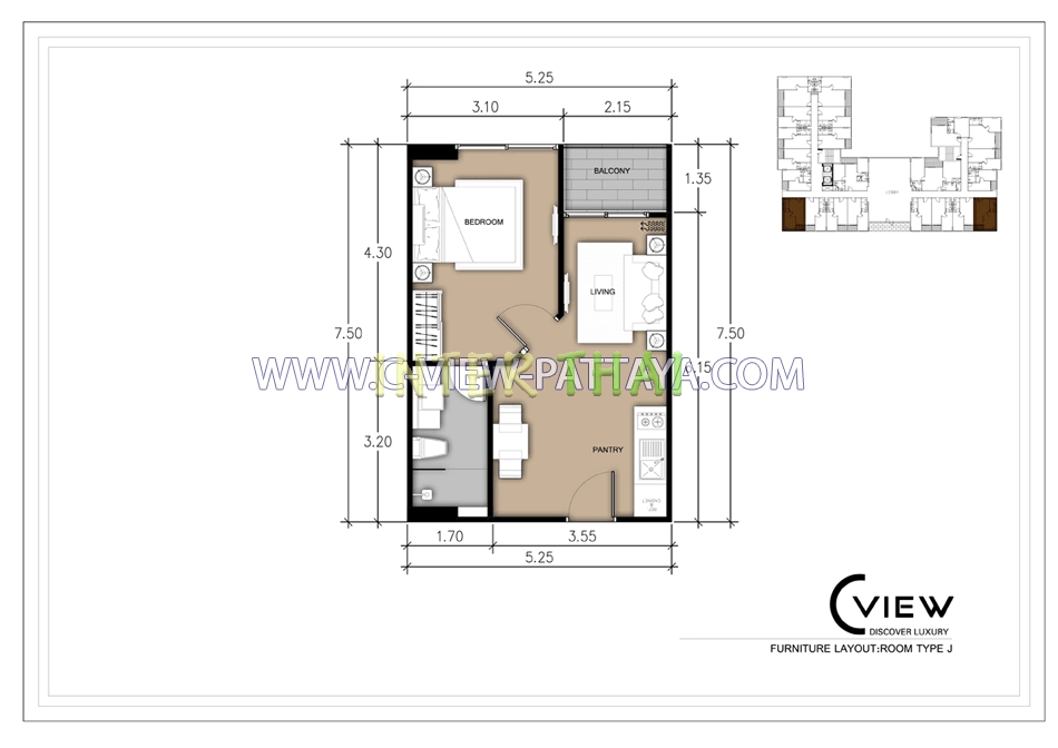 C View Residence - 房间平面图-406-4