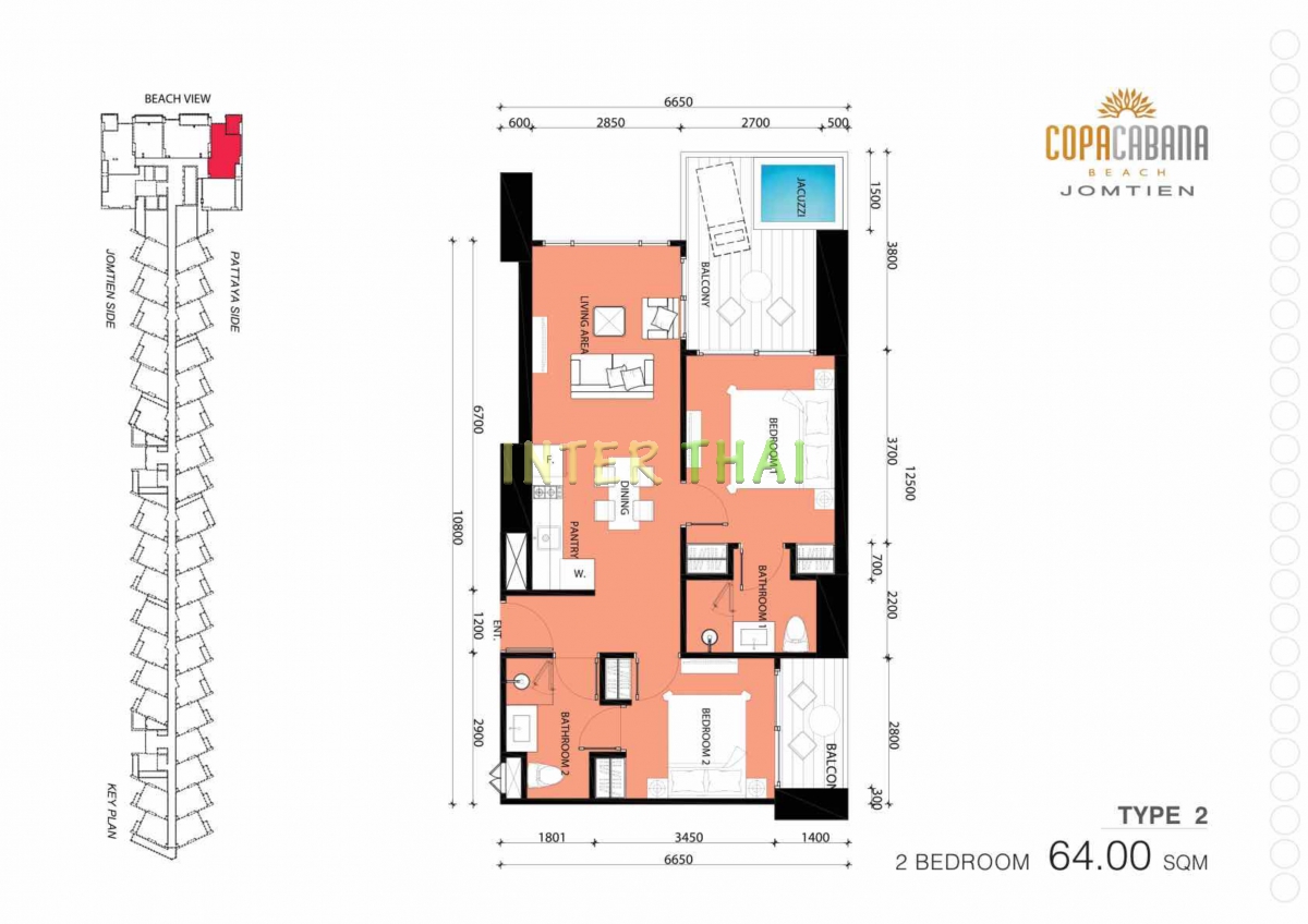 Copacabana Beach Jomtien - plans d`appartements-290-12