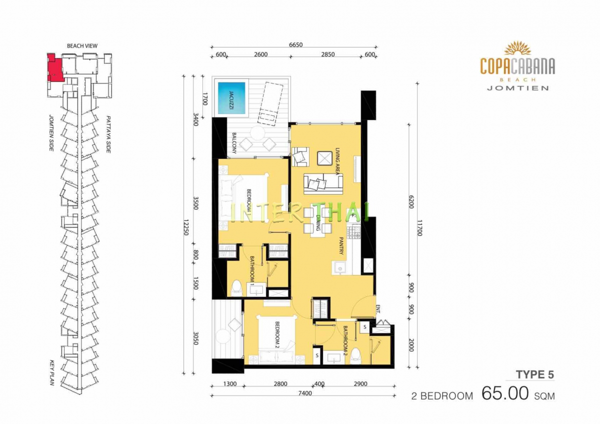 Copacabana Beach Jomtien - plans d`appartements-290-13