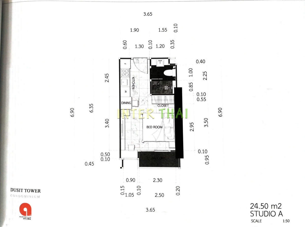 Dusit Grand Tower - Studio room plans-485-1