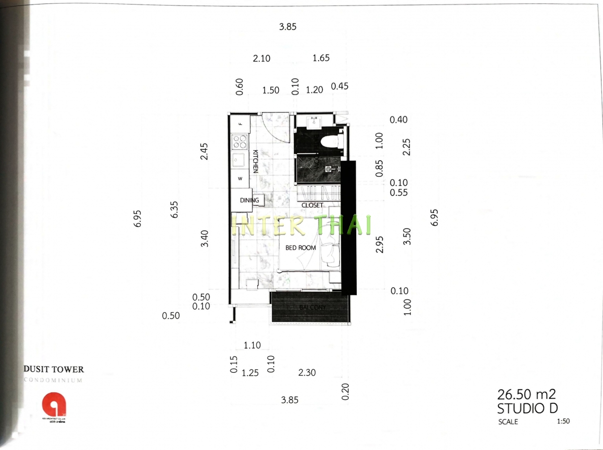 Dusit Grand Tower - Studio room plans-485-5