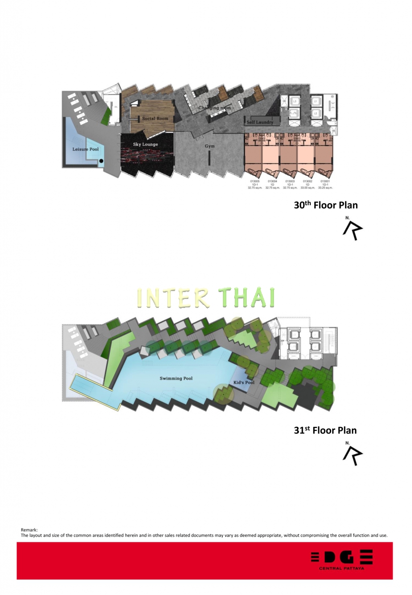 EDGE Condo Central Pattaya - поэтажные планы-324-5