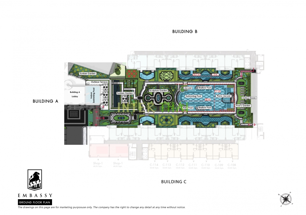The Embassy Condo Jomtien - Floor plan-872-2