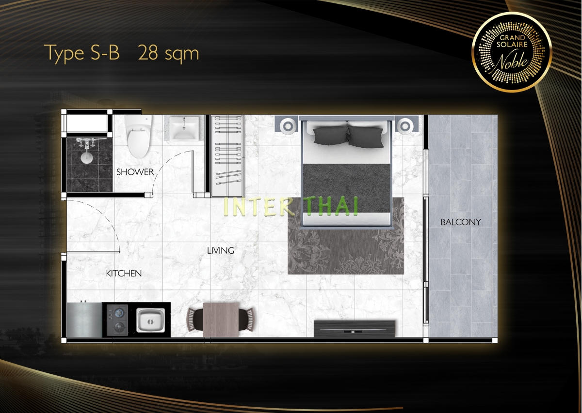 Grand Solaire Noble Condo - Studio room floor plans-922-2