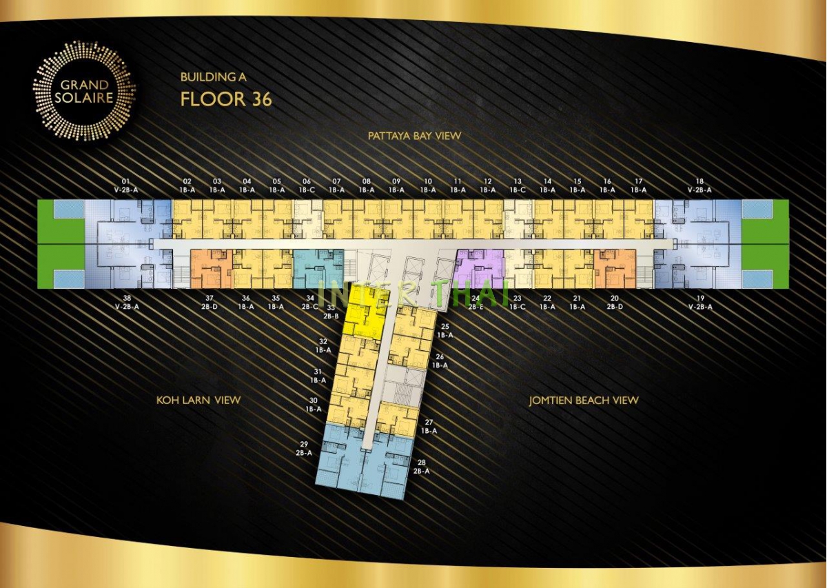 Grand Solaire Pattaya - floor plans bld A-373-6