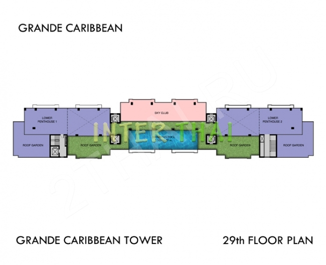Grande Caribbean Condo - 楼层平面图 bld Cruze-454-10