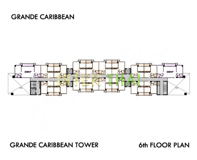 Grande Caribbean Condo - поэтажные планы корпус Cruze-454-5