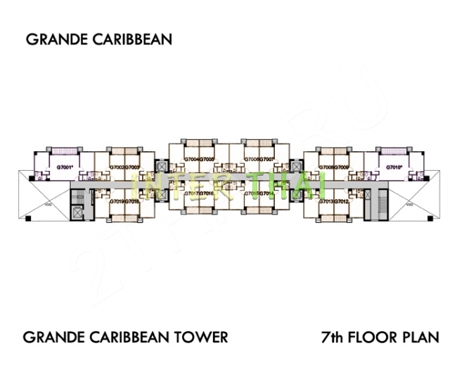 Grande Caribbean Condo - поэтажные планы корпус Cruze-454-6