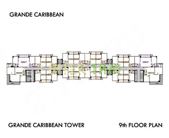 Grande Caribbean Condo - 楼层平面图 bld Cruze-454-8