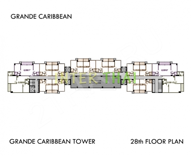 Grande Caribbean Condo - 楼层平面图 bld Cruze-454-9