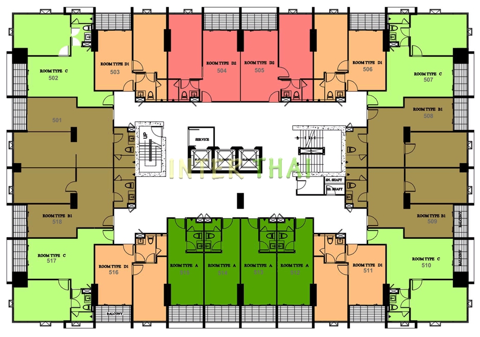 One Tower Pratumnak - floor plans-432-1