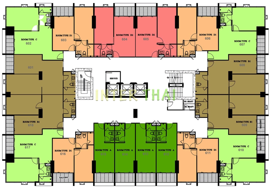 One Tower Pratumnak - floor plans-432-2