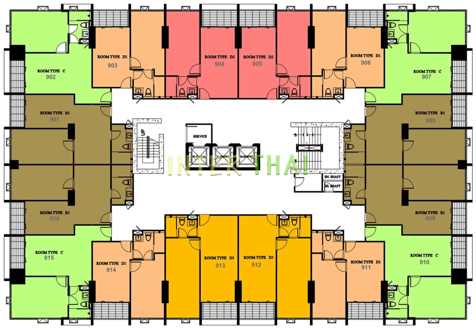 One Tower Pratumnak - floor plans-432-3