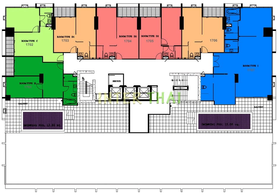 One Tower Pratumnak - floor plans-432-8