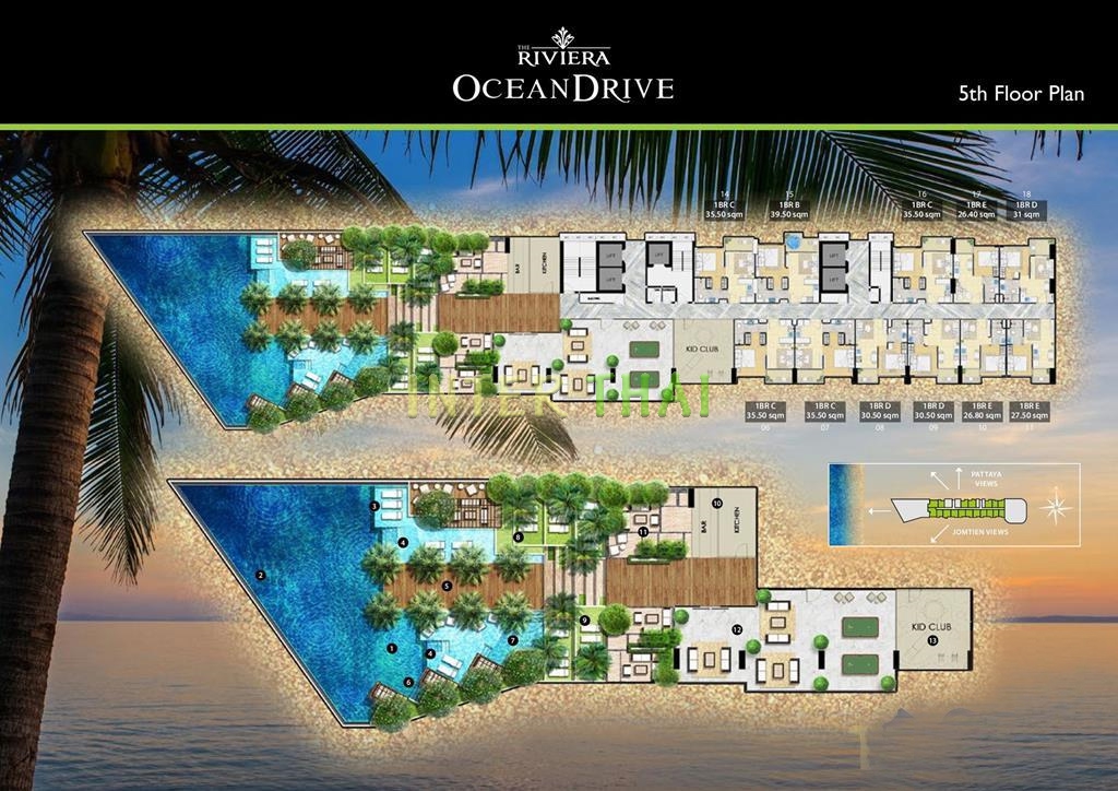 Riviera Ocean Drive - 楼层平面图-337-3