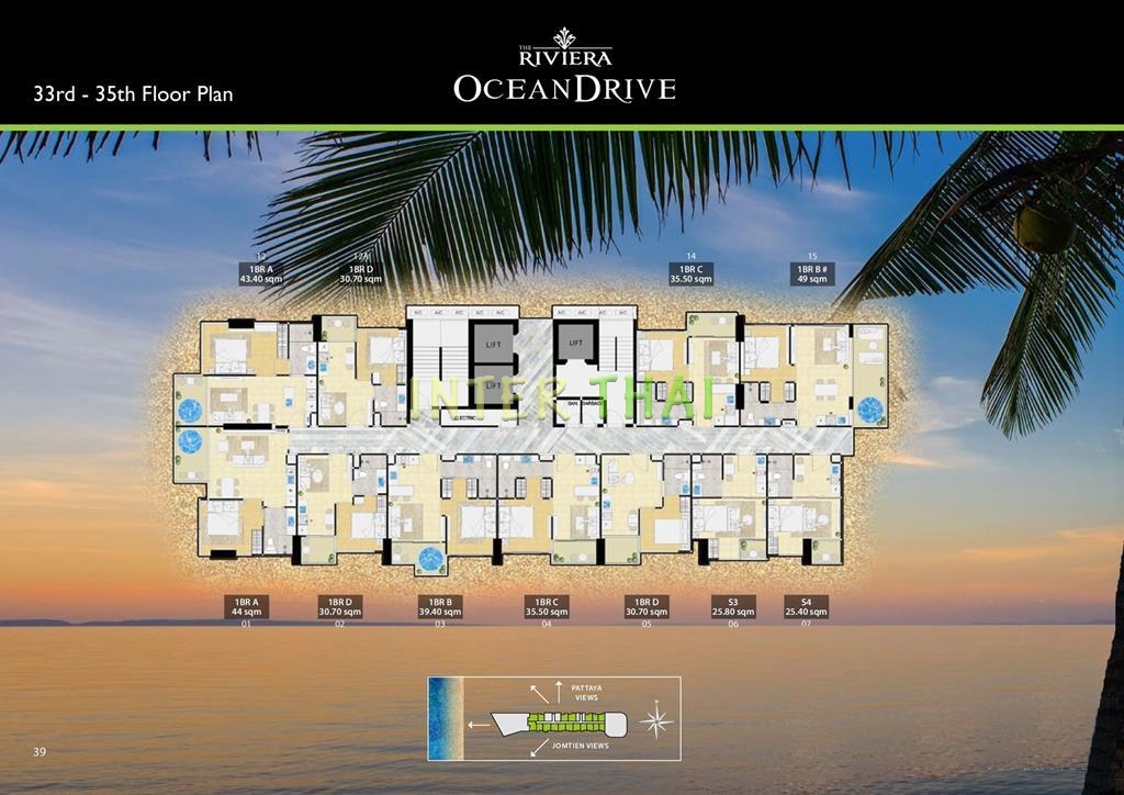 Riviera Ocean Drive - 楼层平面图-338-2