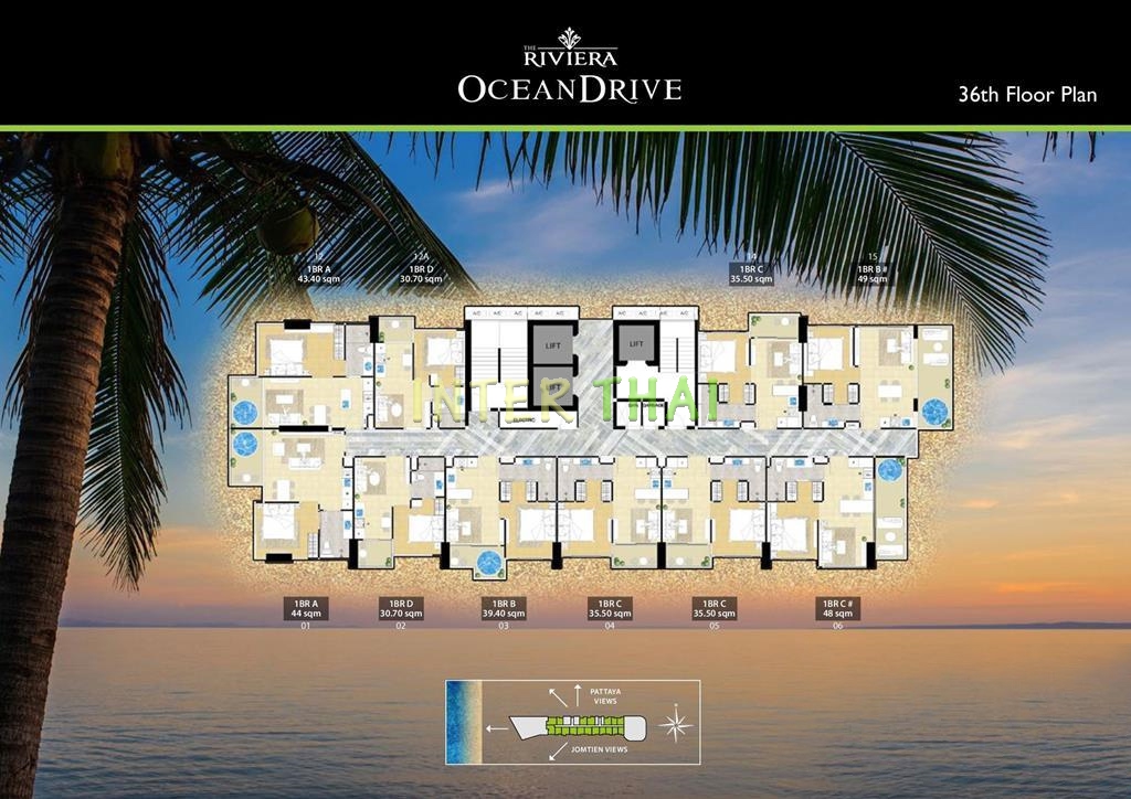 Riviera Ocean Drive - 楼层平面图-338-3