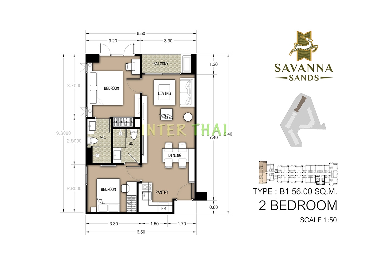 Savanna Sands Condo - планировки квартир - корпус С-65-3