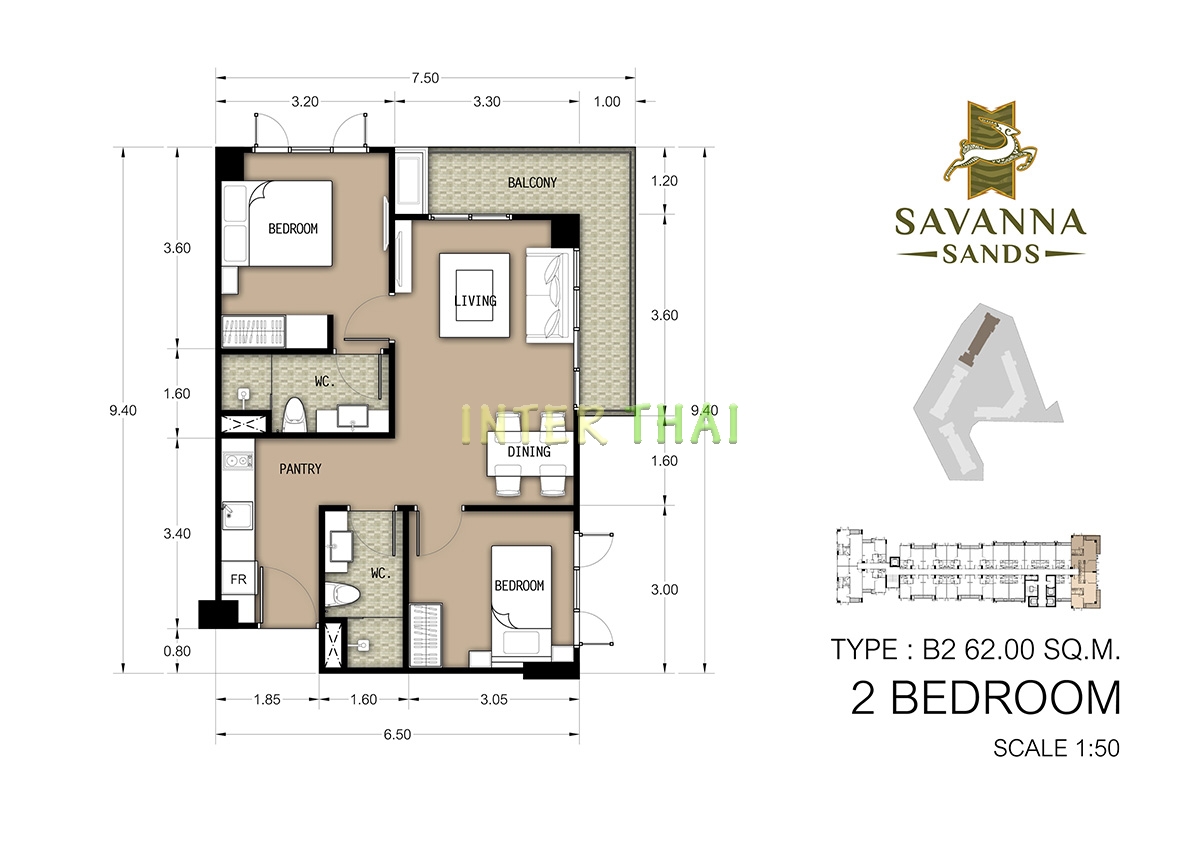 Savanna Sands Condo - планировки квартир - корпус С-65-4
