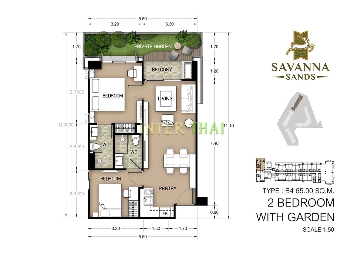 Savanna Sands Condo - планировки квартир - корпус С-65-5