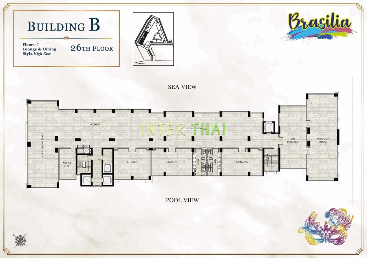 Seven Seas Le Carnival Pattaya - building B Brasilia - floor plans (28 floors)-504-5