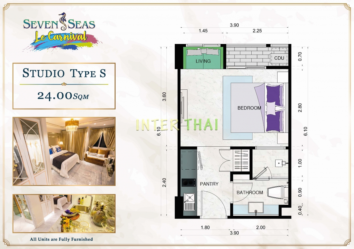 Seven Seas Le Carnival Pattaya - планировки студий-508-1