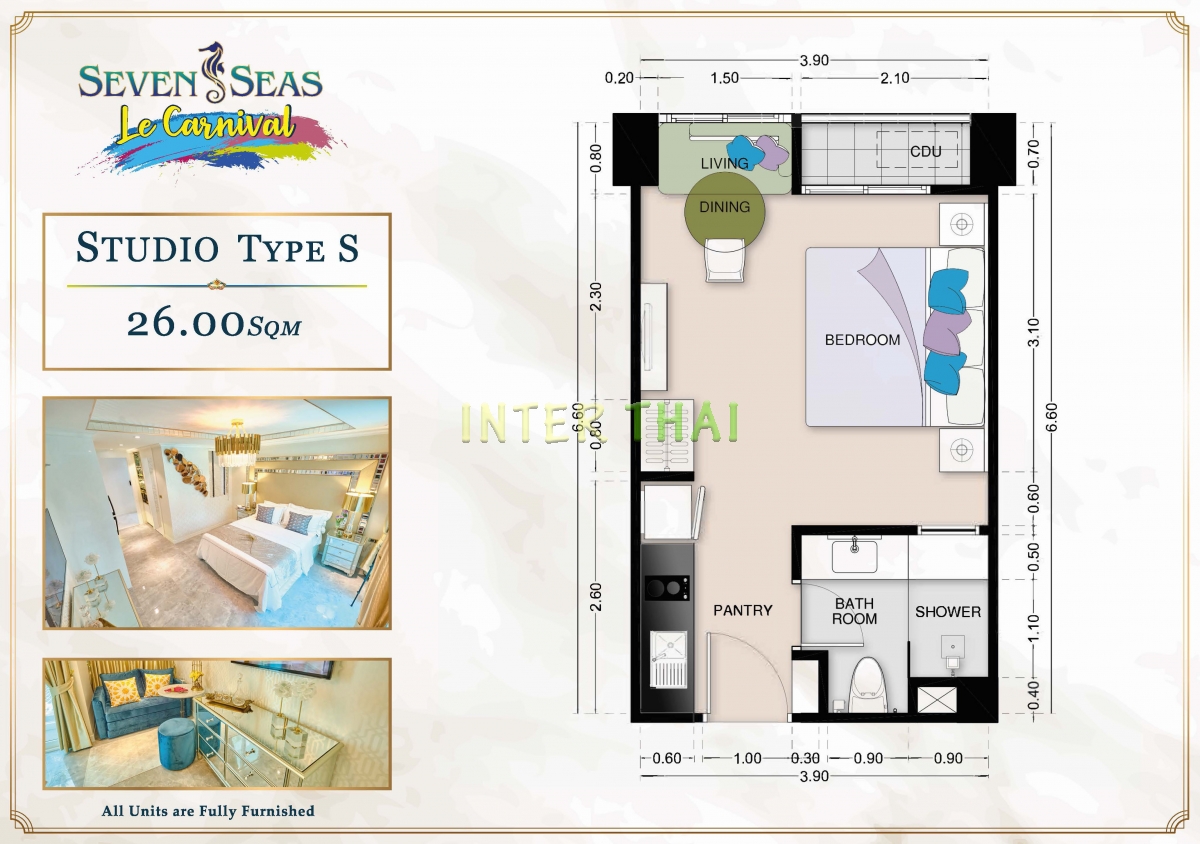 Seven Seas Le Carnival Pattaya - studio plans-508-2