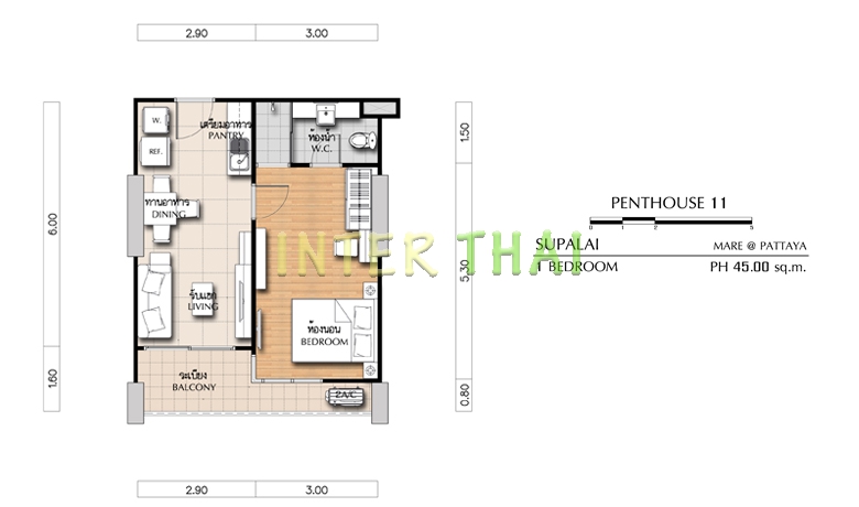 Supalai Mare Pattaya - планировки квартир-469-12