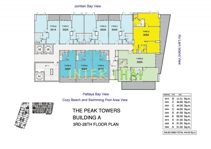 The Peak Towers - 楼层平面图 bld A-418-2