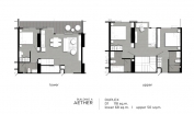 Aeras Condo - 房间平面图 (duplex, penthouse, 3-bedroom) - 2