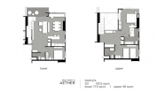Aeras Condo - แปลนห้อง (duplex, penthouse, 3-bedroom) - 3