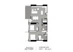 Aeras Condo - планировки квартир (2-спальные апартаменты) - 10