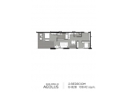 Aeras Condo - планировки квартир (2-спальные апартаменты) - 12