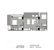 Aeras Condo - планировки квартир (2-спальные апартаменты) - 2