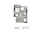 Aeras Condo - планировки квартир (2-спальные апартаменты) - 9