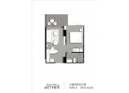 Aeras Condo - แปลนห้อง (1-bedroom, studio) - 4