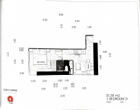 Dusit Grand Tower - 1 bedroom apartment plans - 1