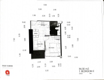 Dusit Grand Tower - 1 bedroom apartment plans - 6