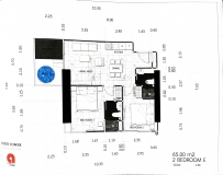 ดุสิต แกรนด์ ทาวเวอร์ - 2 bedroom apartment plans - 1
